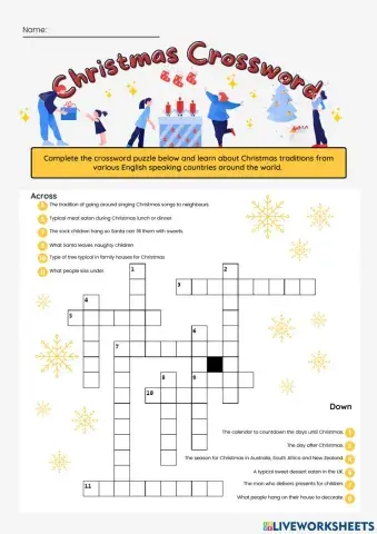 GoStudent Christmas Crossword