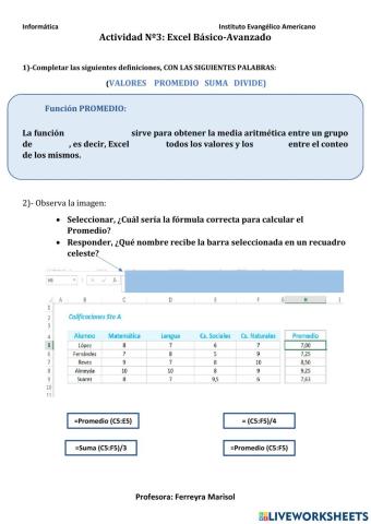 Excel Básico - Avanzado