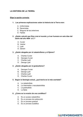 La historia de la Tierra