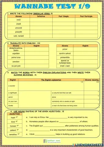 Preliminary English test