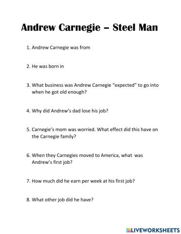 Andrew Carnegie - Steel Man
