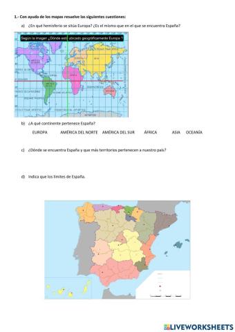 Situación y límites de España