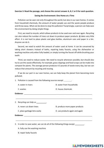 Grade 8 - Natural Disaster - Reading