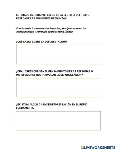 Preguntas deforestacion