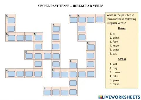 Simple Past Tense Irregular Verbs