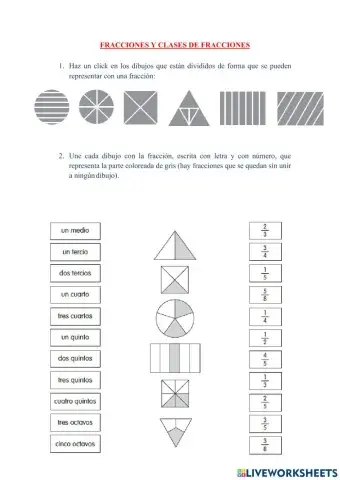 Fraciones - clases de fracciones