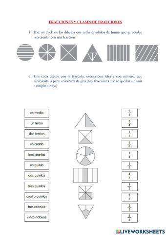Fraciones - clases de fracciones
