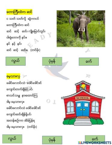 စာဖတ်လေ့ကျင့်ခန်း