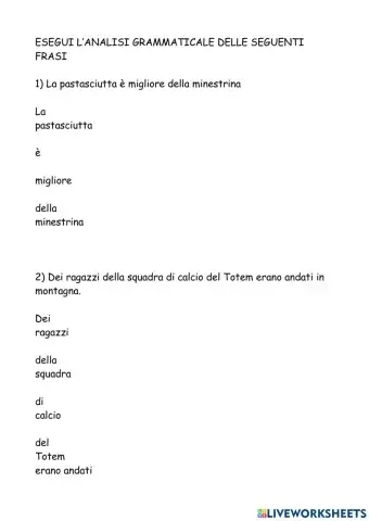 analisi grammaticale 1