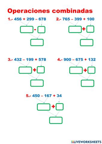 Operaciones combinadas
