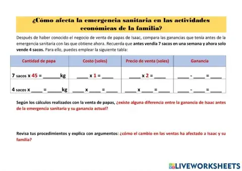 Tablas de proporcionalidad