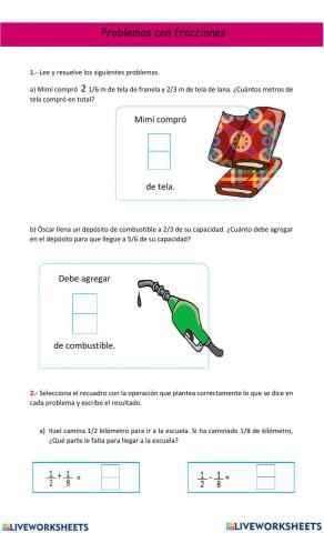 Problemas de Fracciones