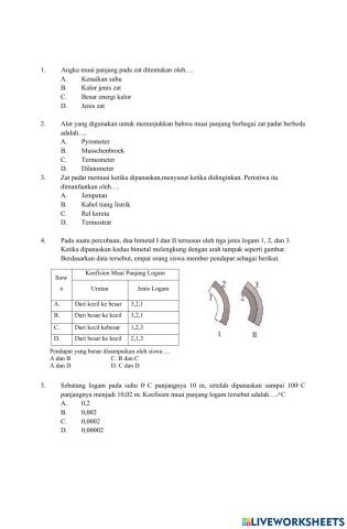 Soal Pemuaian Kelas VII