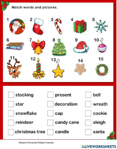 Lexical game about Christmas