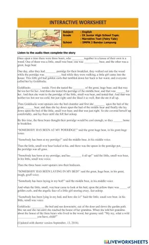 Narrative text (Fairy Tale)