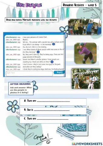 Reading - What's she doing?