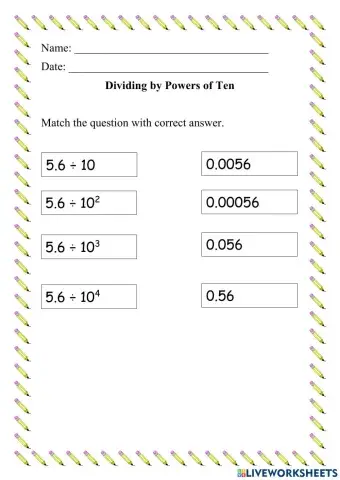 Dividing by Powers of Ten