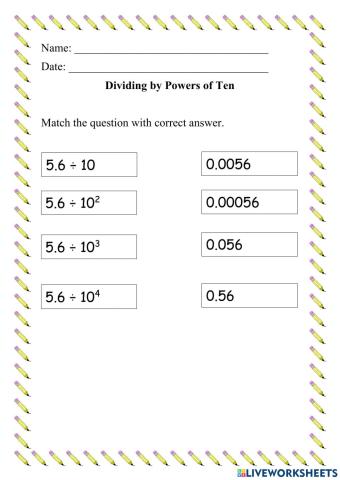 Dividing by Powers of Ten