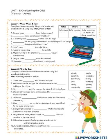 UNIT 13: Grammar - Adverb
