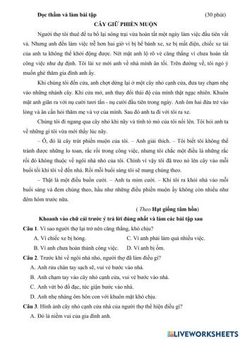 Giữa kì 1 lớp 5 môn TV