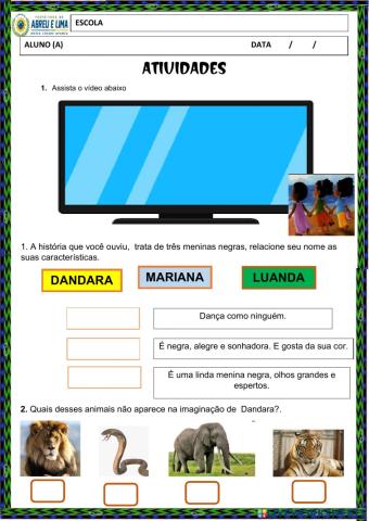 As meninas negras sábado letivo