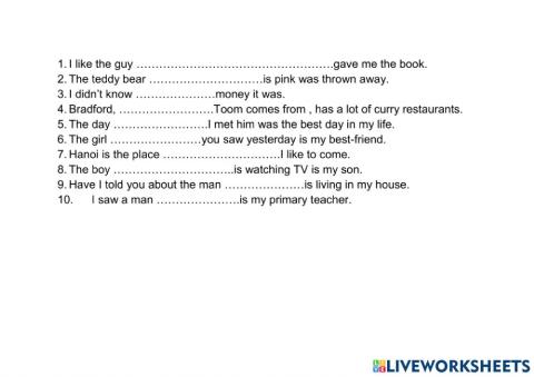 Relative clause