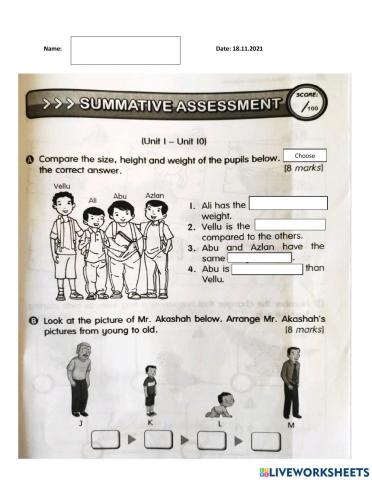 Revision Final year test