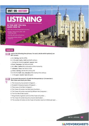 M3 u5 L - history, matching