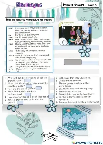 Reading -You spoke too fast