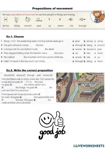 Prepositions of movement