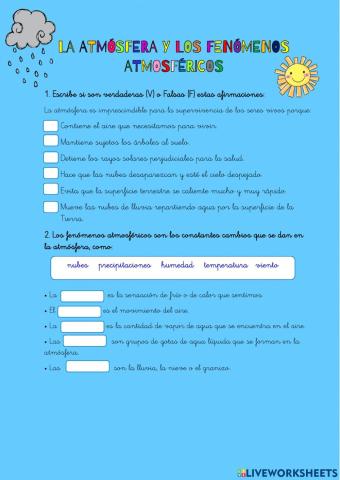 Los fenómenos atmosféricos