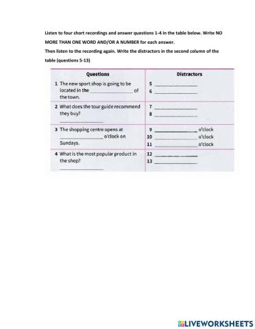 Listening - Identifying Distractors