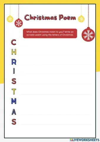 GoStudent Christmas Acrostic Poem