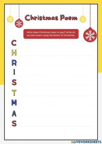 GoStudent Christmas Acrostic Poem