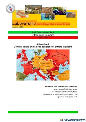 L'Italia entra nella Prima Guerra Mondiale (segue da...)
