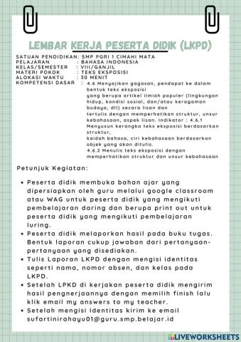 Menulis Teks EKsposisi