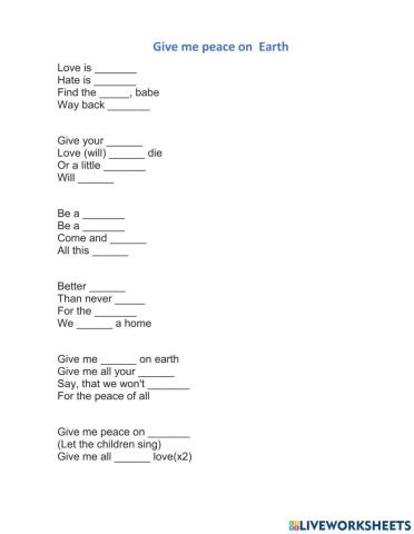 Give me peace on Earth  by Modern Talking