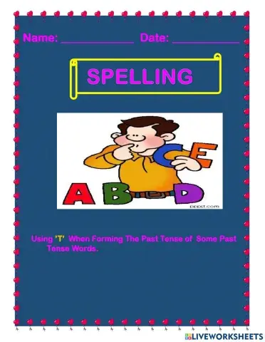 Using 'T' When Writing Past Tense of Some Words