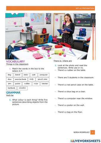 Classroom vocabulary