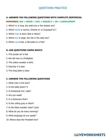 QUESTIONS PRACTICE