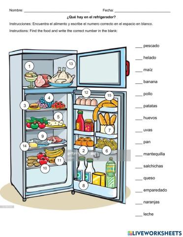 Que hay en el refrigerador