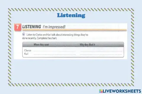 Listening: present perfect