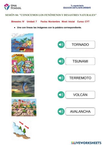 Fenómenos y desastres naturales