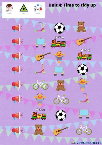 Time to tidy up, listen and choose