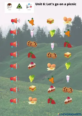 Let's go on a picnic, listen and choose