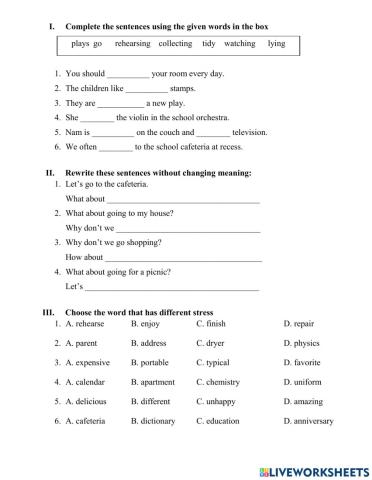 Grade 7 unit 6 part 3