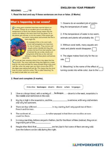 Reading unit 2 6º EPO