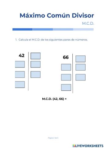 Máximo Común Divisor