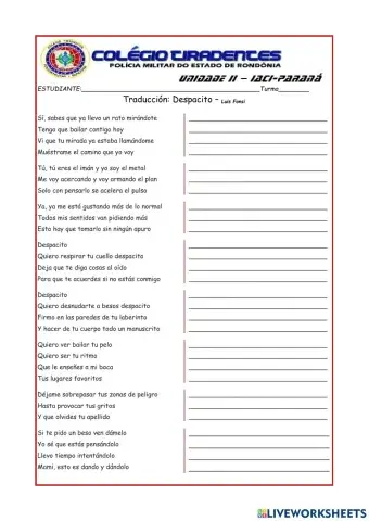 Traducción Despacito