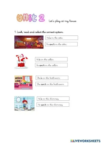 Parts of the house (Is-isn-t)